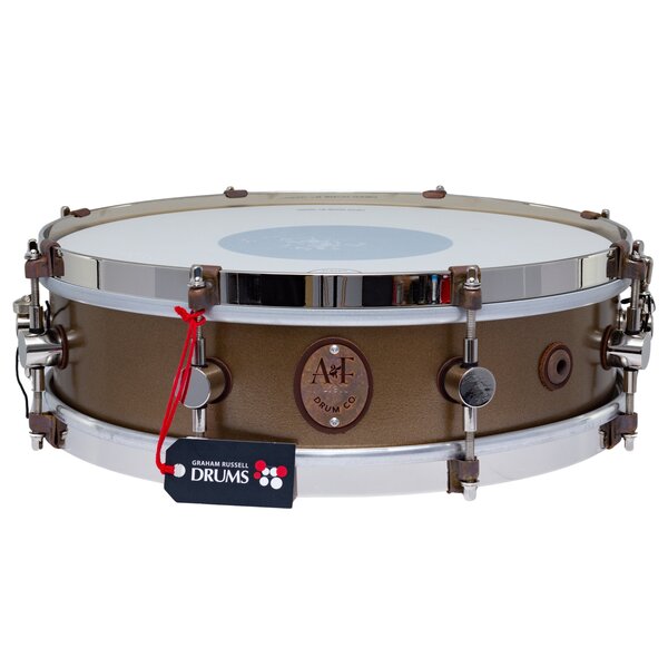 A & F Drum Co A&F Club Maple 14” x 4” Piccolo Snare Drum, Deco Gold