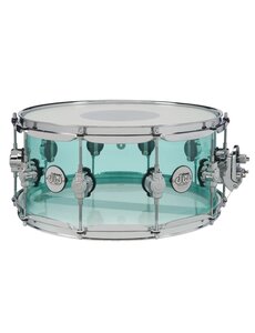 DW Drums DW Design Series 14" x 6.5" Acrylic Snare Drum, Sea Glass