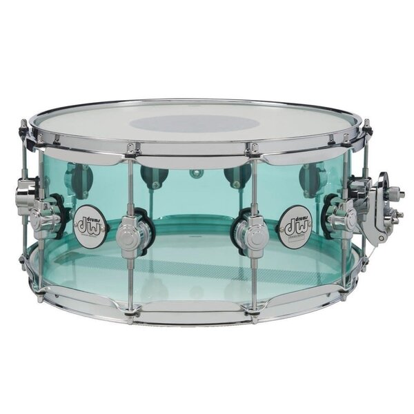 DW Drums DW Design Series 14" x 6.5" Acrylic Snare Drum, Sea Glass