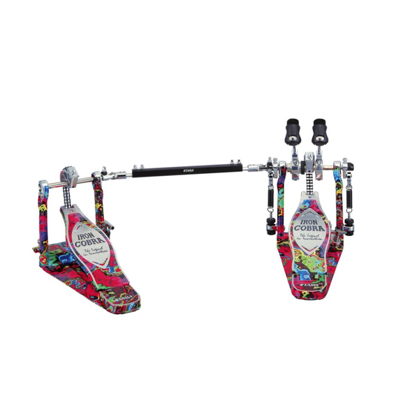 Tama Tama Iron Cobra 900 Power Glide Double Pedal & Case, Marble Psychedelic Rainbow