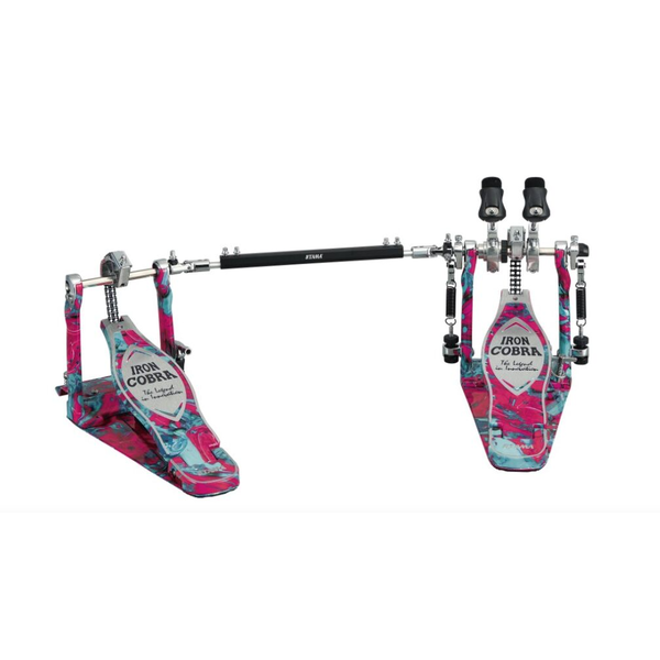 Tama Tama Iron Cobra 900 Power Glide Double Pedal & Case, Marble Coral Swirl