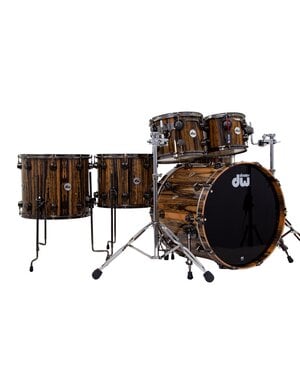 DW Drums DW Collectors 22" Maple Exotic SSC Drum Kit, Royal Ebony w/ Black Nickel Hardware