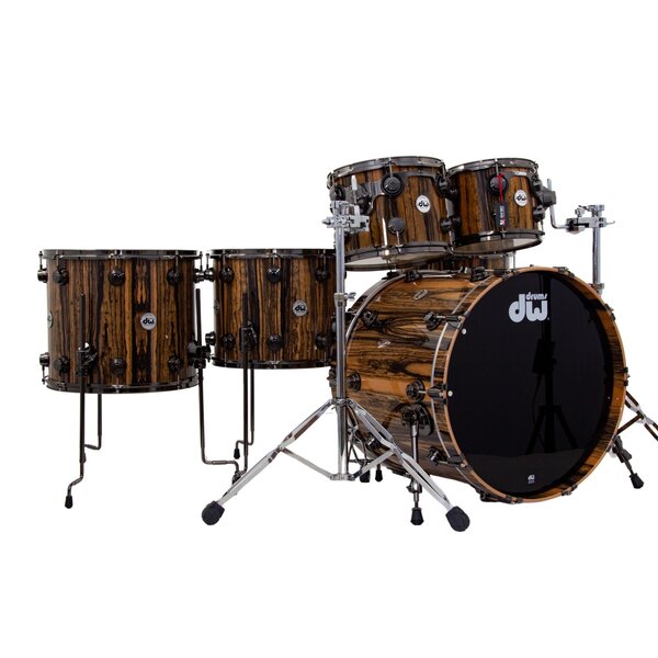 DW Drums DW Collectors 22" Maple Exotic SSC Drum Kit, Royal Ebony