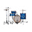 Ludwig Ludwig Continental Club 20" Downbeat Drum Kit, Blue Sparkle
