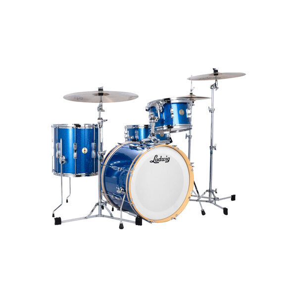 Ludwig Ludwig Continental Club 20" Downbeat Drum Kit, Blue Sparkle