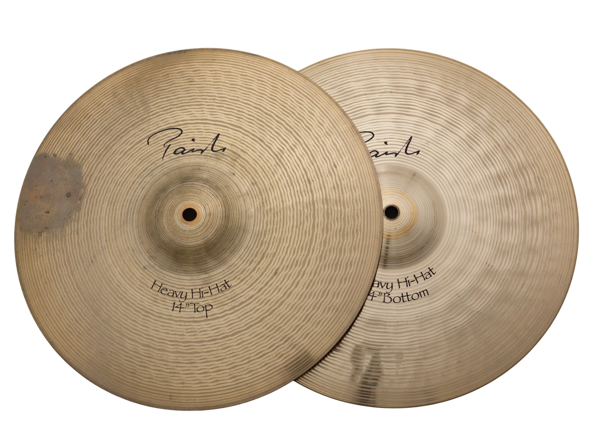 Used Paiste Signature 14" Heavy HiHat Cymbals Graham Russell Drums