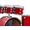DW Drums DW Collectors 22" Birch Drum Kit, Red Sparkle