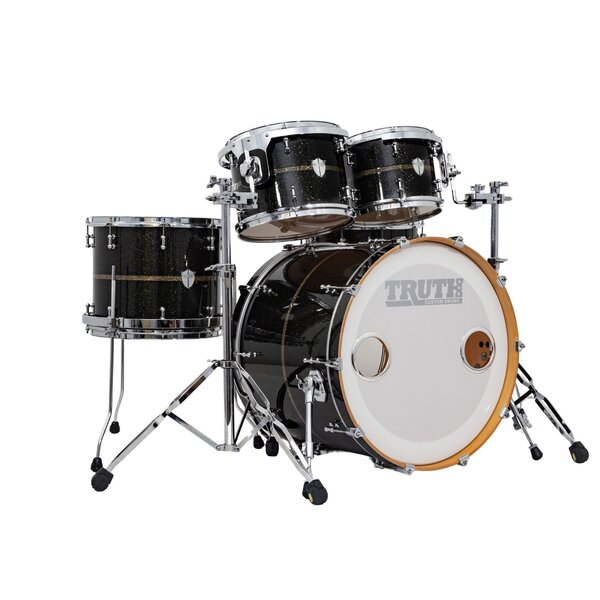 Truth Truth Custom 22" Drum Kit, Black & Gold Sparkle