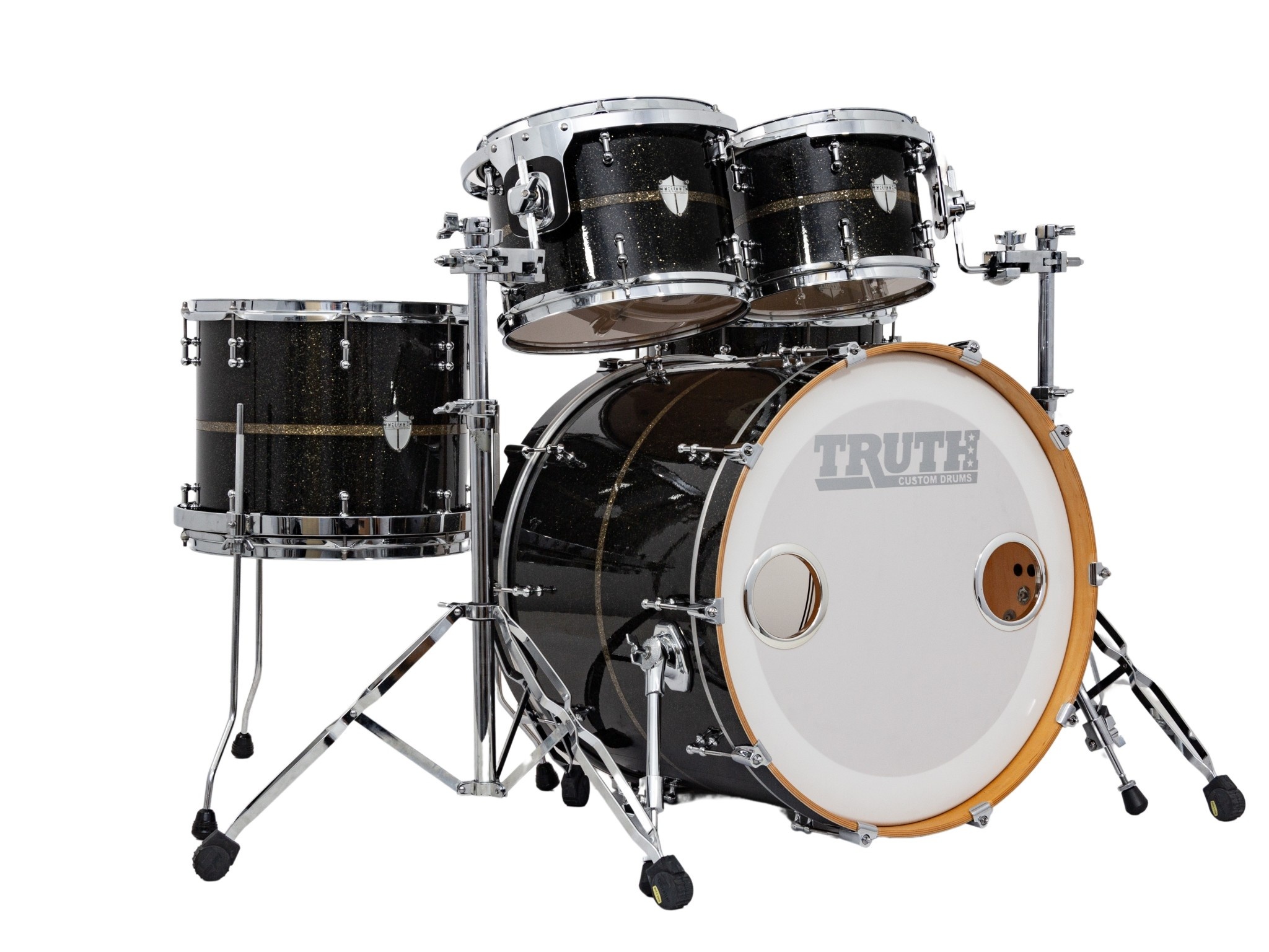 Kit Drum 22\ Truth Custom Bekas, HitamKit Drum 22\ Truth Custom Bekas, Hitam  