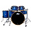 DW Drums DW Collectors 22" Maple SSC Drum Kit, Blue Glass w/Black Nickel Hardware