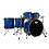 DW Drums DW Collectors 22" Maple SSC Drum Kit, Blue Glass w/Black Nickel Hardware