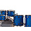 DW Drums DW Collectors 22" Maple SSC Drum Kit, Blue Glass w/Black Nickel Hardware