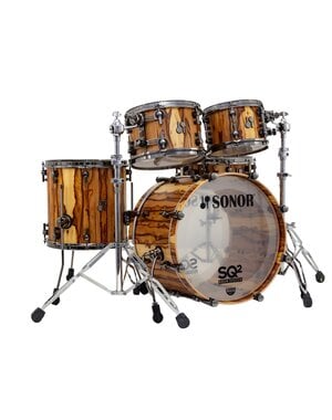 Sonor Sonor SQ2 20" Thin Beech Drum Kit, African Marble Semi Gloss w/Black Chrome Hardware