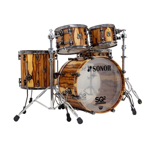 Sonor Sonor SQ2 20" Thin Beech Drum Kit, African Marble Semi Gloss w/Black Chrome Hardware