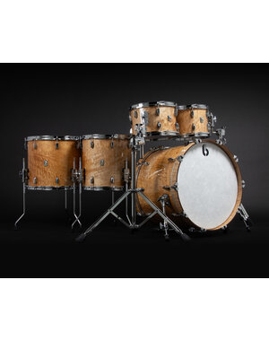 British Drum Co. British Drum Co. Founders Reserve 22" Mahogany Drum Kit, Quilted Maple Lacquer