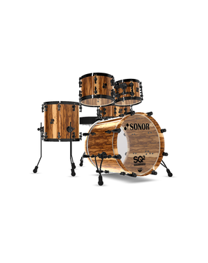 Sonor Sonor SQ2 20" Beech Thin Drum Kit, African Marble With Black Chrome Hardware