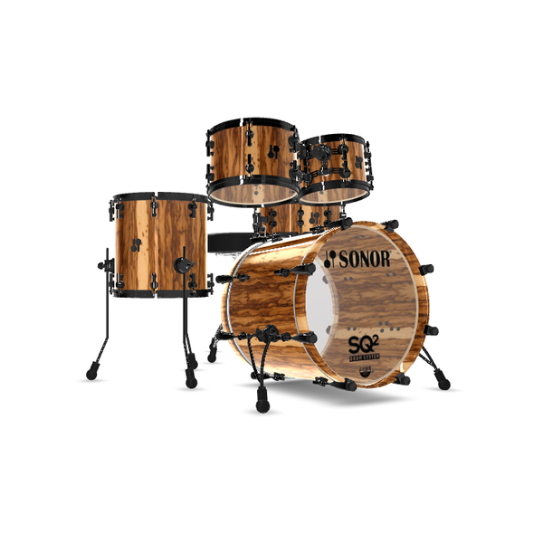 Sonor Sonor SQ2 20" Beech Thin Drum Kit, African Marble With Black Chrome Hardware