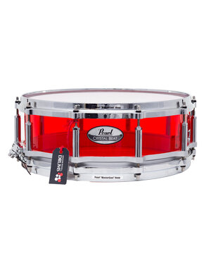 Pearl Pearl Crystal Beat 14" x 5.5" Free Floating Snare Drum, Ruby Red