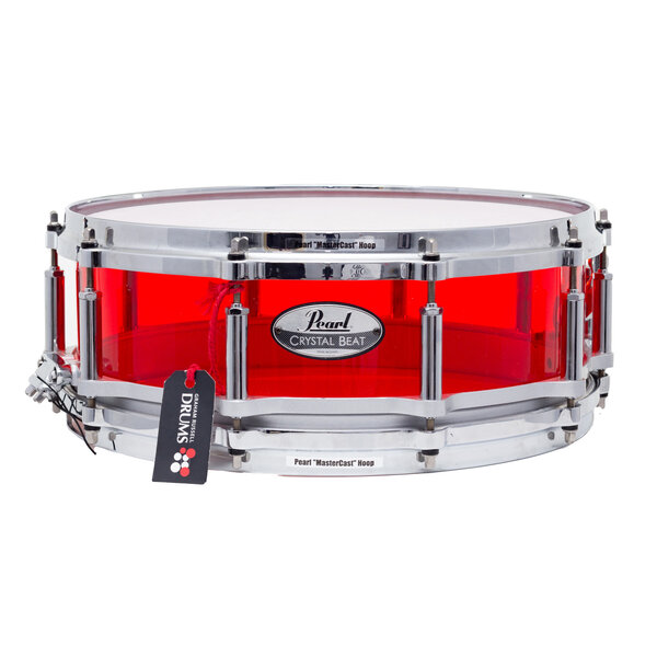 Pearl Pearl Crystal Beat 14" x 5.5" Free Floating Snare Drum, Ruby Red