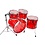 Pearl Pearl Crystal Beat 20" Acrylic Drum Kit, Ruby Red