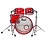 Pearl Pearl Crystal Beat 20" Acrylic Drum Kit, Ruby Red
