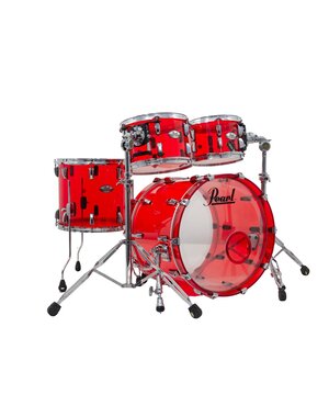 Pearl Pearl Crystal Beat 20" Acrylic Drum Kit, Ruby Red