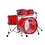 Pearl Pearl Crystal Beat 20" Acrylic Drum Kit, Ruby Red