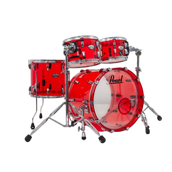 Pearl Pearl Crystal Beat 20" Acrylic Drum Kit, Ruby Red