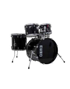 Remo Remo Bravo II 20" Acousticon Drum Kit, Black