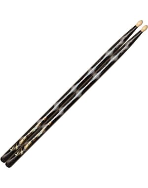 Vater Vater 5A Colour Wrap Wood Tip Drum Sticks, Black Optic