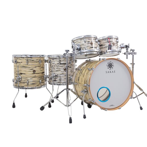Sakae Sakae Trilogy 22" Drum Kit, Mint Oyster