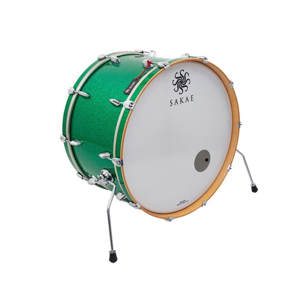 Sakae Sakae Trilogy 24" x 14" Bass Drum, Green Sparkle