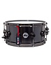 DW Drums DW Collectors 14" x 6.5" Snare Drum, Satin Black over Brass with Black Nickel Hardware