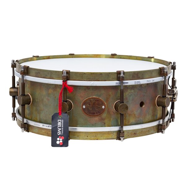 A & F Drum Co A&F 14" x 5" 5mm Raw Brass Snare Drum