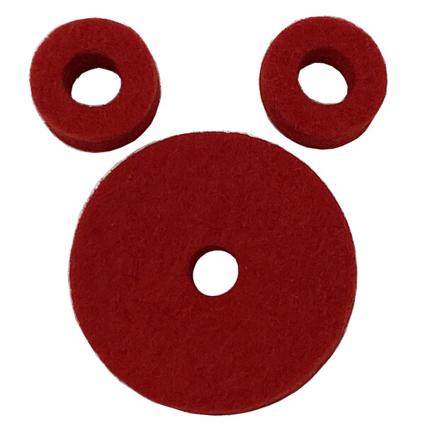 Ahead Ahead Red Wool Cymbal Felts Hi-Hat Pack