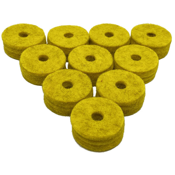 Ahead Ahead Yellow Wool Cymbal Felts 10 Pack