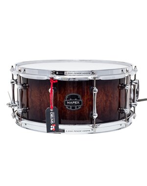 Mapex Mapex Armory 14" x 6.5" Exterminator Snare Drum, Ebony Stain Over Figured Wood