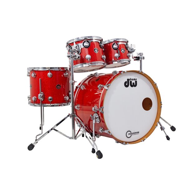 DW Drums DW Collectors 22" Maple Drum Kit, Tangerine Glass