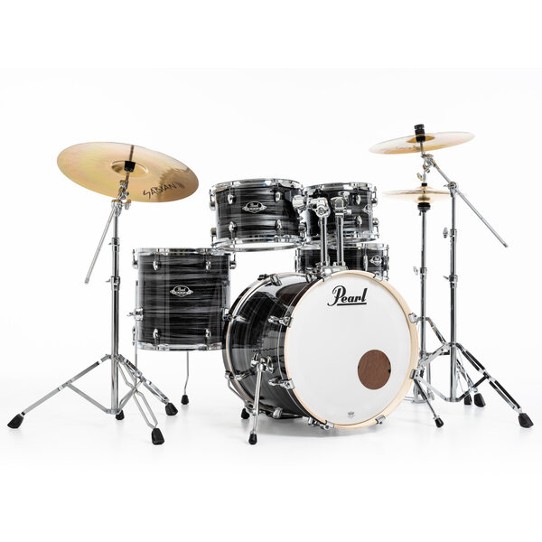 Pearl Pearl Export 20" Drum Kit, Graphite Silver Twist with Pearl 834 Hardware Pack & Sabian SBR Cymbal Set