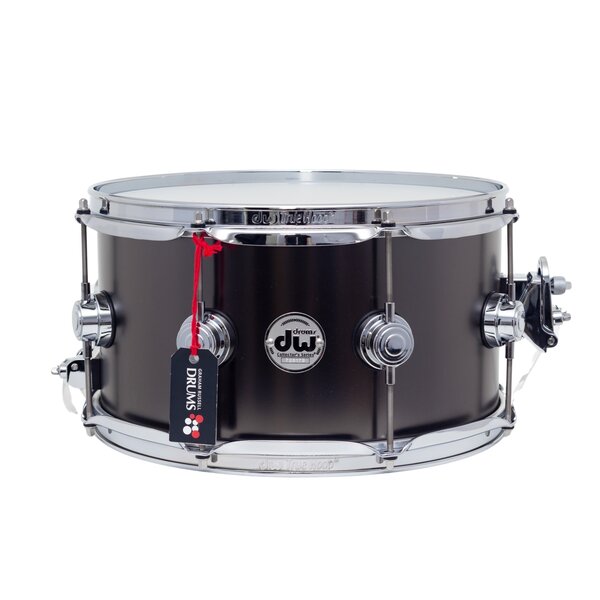 DW Drums DW Collectors 13" x 7" Brass Snare Drum, Satin Black