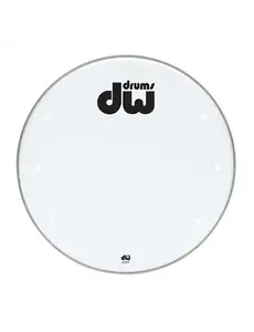 DW Drums DW 24" Bass Drum Logo Head, Smooth White