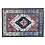 Ahead Ahead Armor Tribal Persian Drum Rug, Red and Blue 80 x 64"