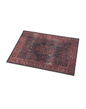 Drum n Base Drum N Base 80cm x 60cm Vintage Persian Pedal & Amp Series Rug, Red & Black