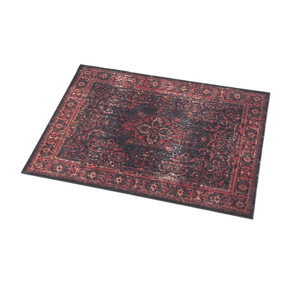 Drum n Base Drum N Base 80cm x 60cm Vintage Persian Pedal & Amp Series Rug, Red & Black