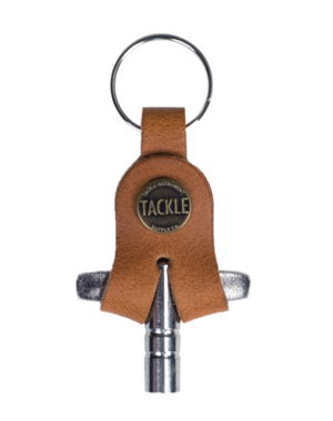 Tackle Tackle Leather Drum Key Case, Saddle Tan