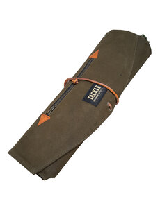 Tackle Tackle Waxed Canvas Roll Up Stick Case, Forest Green