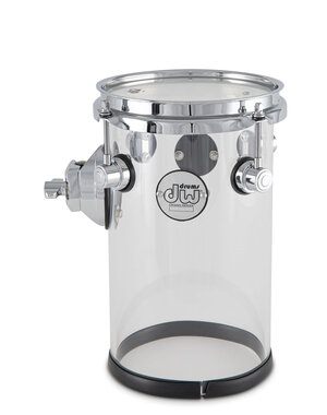 DW Drums DW Design 6" x 10" Acrylic Rata Tom, Clear