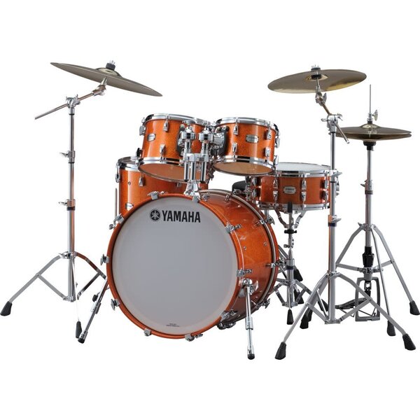 Yamaha Yamaha Absolute Hybrid Maple 20" Fusion Drum Kit, Orange Sparkle