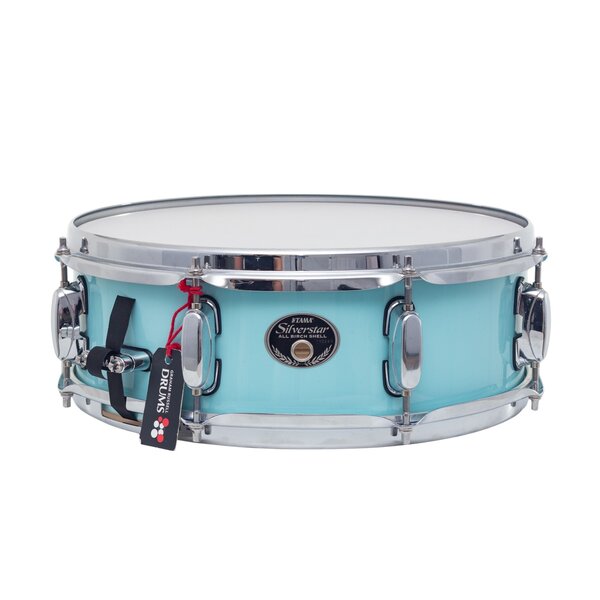 Tama Tama Silverstar 14" x 5" Birch Snare Drum, Light Blue Lacquer