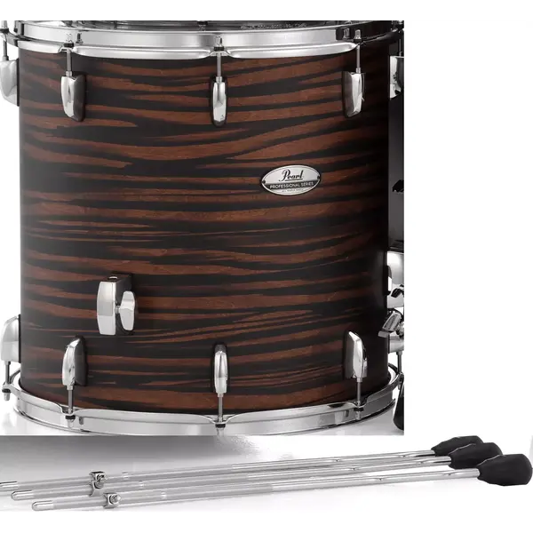 Pearl Pearl Professional Series 18" x 16" Maple Floor Tom, Matte Mocha Swirl